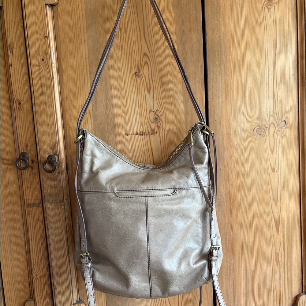 HOBO Taupe Leather Backpack